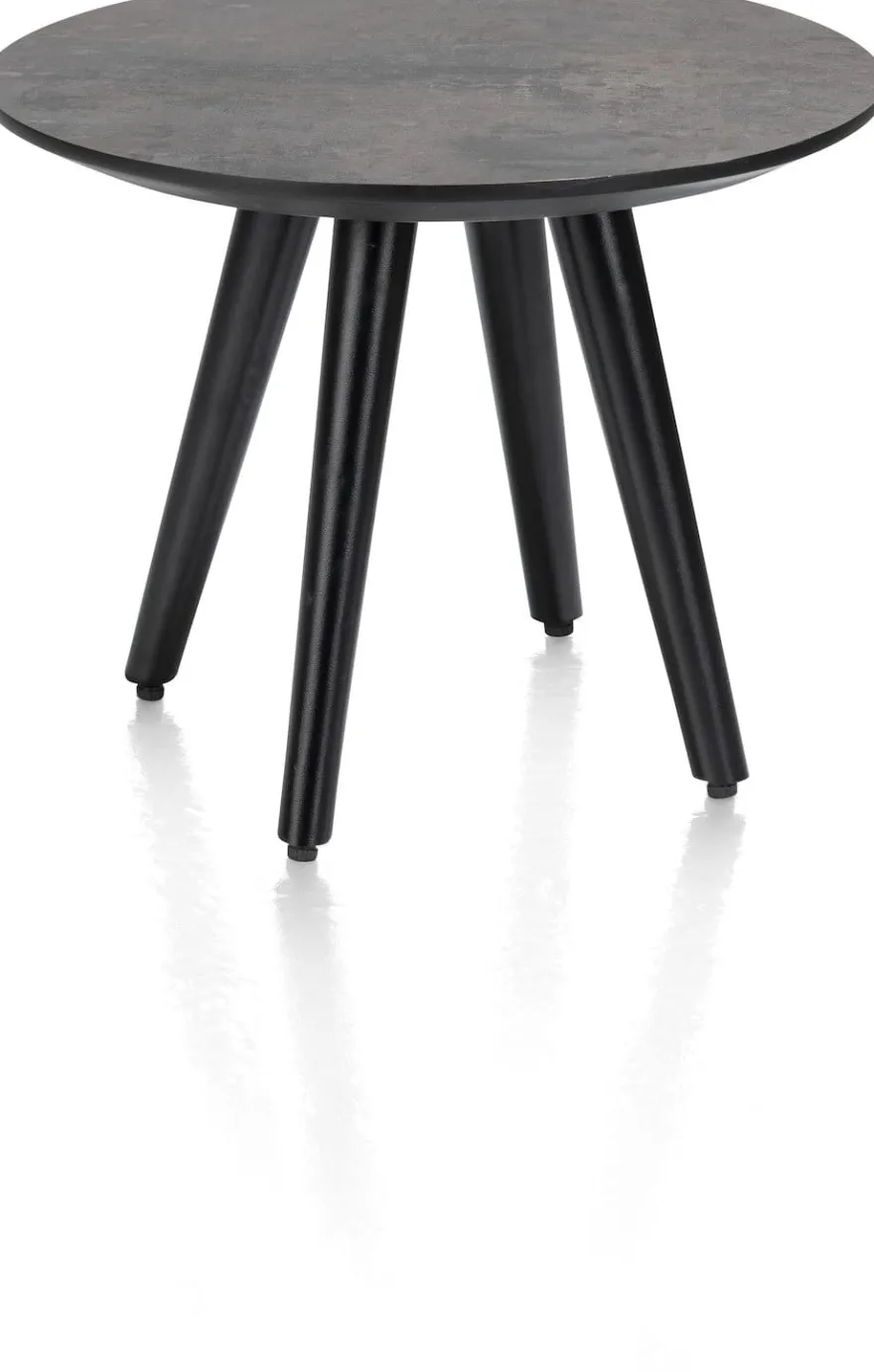 Maze, salontafel rond 40 cm - hoogte 32 cm - Antraciet