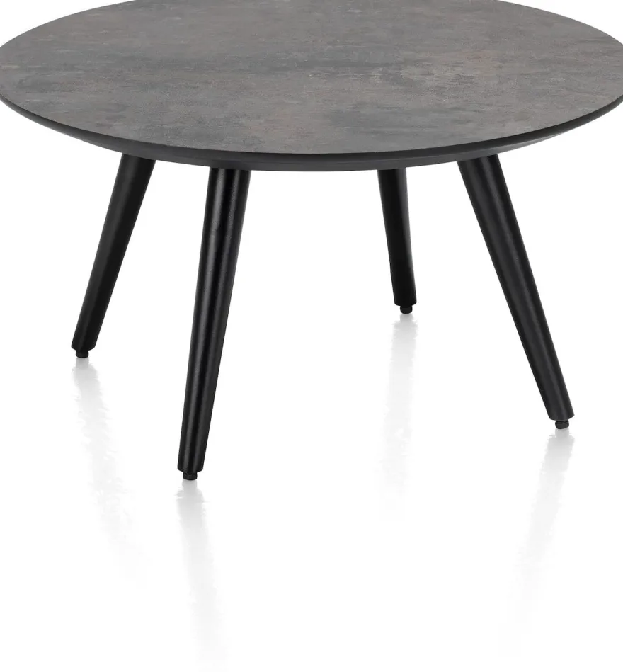 Maze, salontafel rond 60 cm - hoogte 32 cm - Antraciet