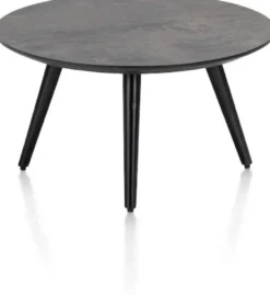 Maze, salontafel rond 60 cm - hoogte 32 cm - Antraciet