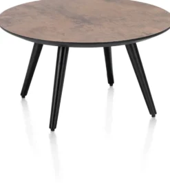 Maze, salontafel rond 60 cm - hoogte 32 cm - Antraciet