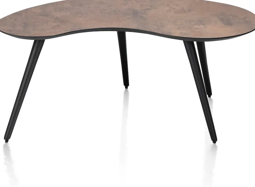 Maze, salontafel 100 x 59 cm - niervormig - hoogte 46 cm - Antraciet