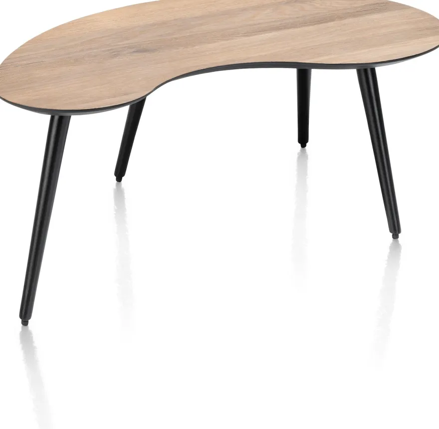 Maze, salontafel 100 x 59 cm - niervormig - hoogte 46 cm - Antraciet