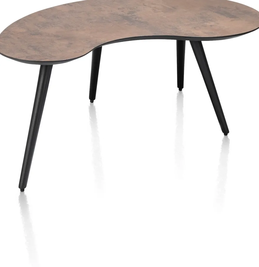Maze, salontafel 100 x 59 cm - niervormig - hoogte 46 cm - Antraciet