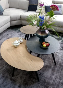 Maze, salontafel 100 x 59 cm - niervormig - hoogte 32 cm - Antraciet