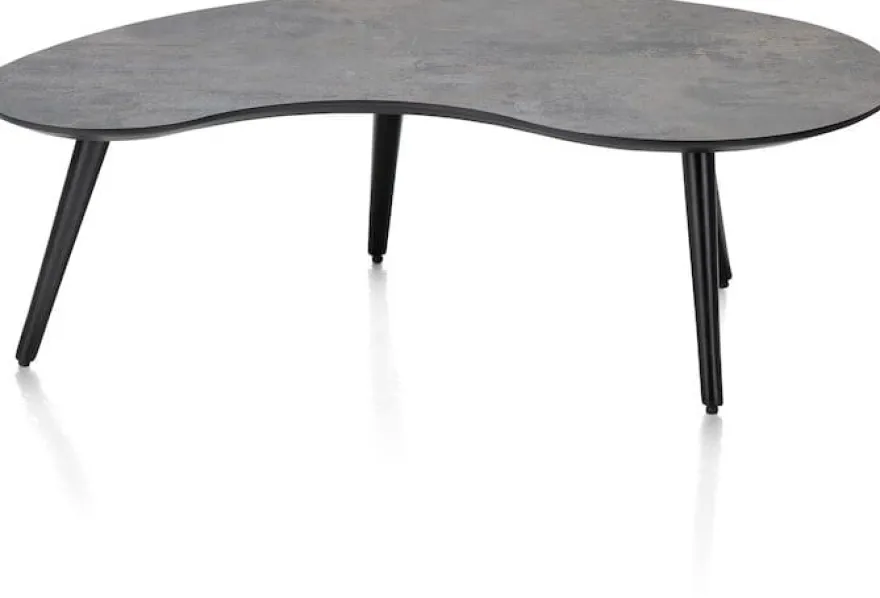 Maze, salontafel 100 x 59 cm - niervormig - hoogte 32 cm - Antraciet