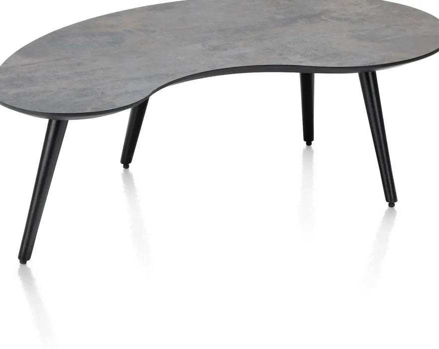 Maze, salontafel 100 x 59 cm - niervormig - hoogte 32 cm - Antraciet