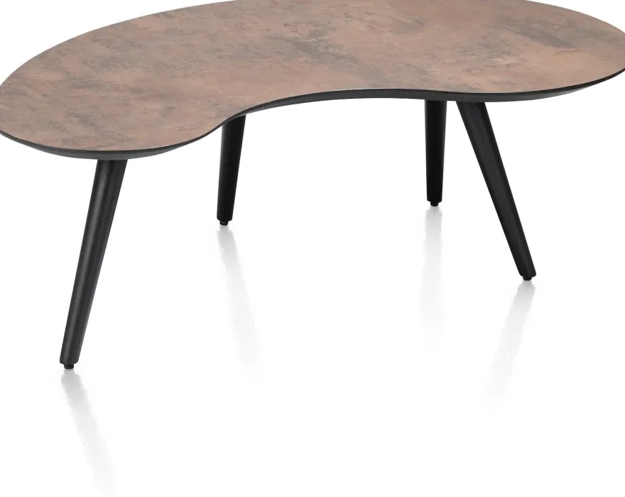 Maze, salontafel 100 x 59 cm - niervormig - hoogte 32 cm - Antraciet