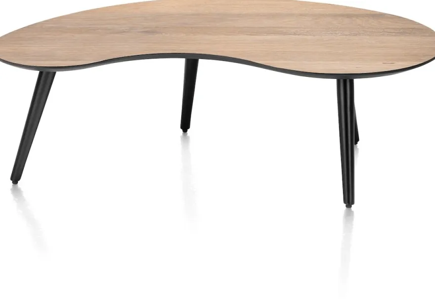 Maze, salontafel 100 x 59 cm - niervormig - hoogte 32 cm - Antraciet