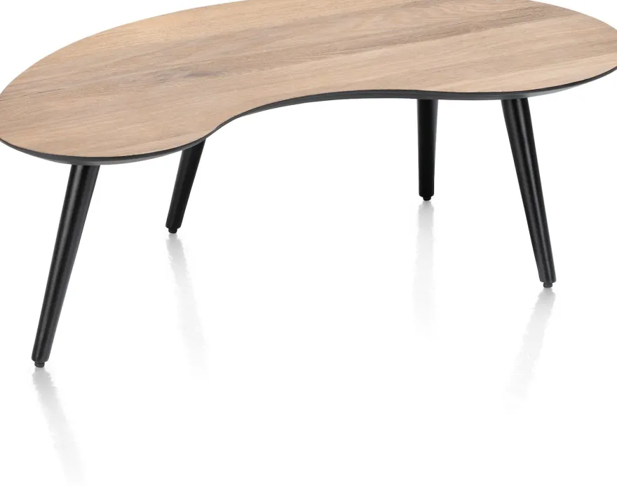 Maze, salontafel 100 x 59 cm - niervormig - hoogte 32 cm - Antraciet