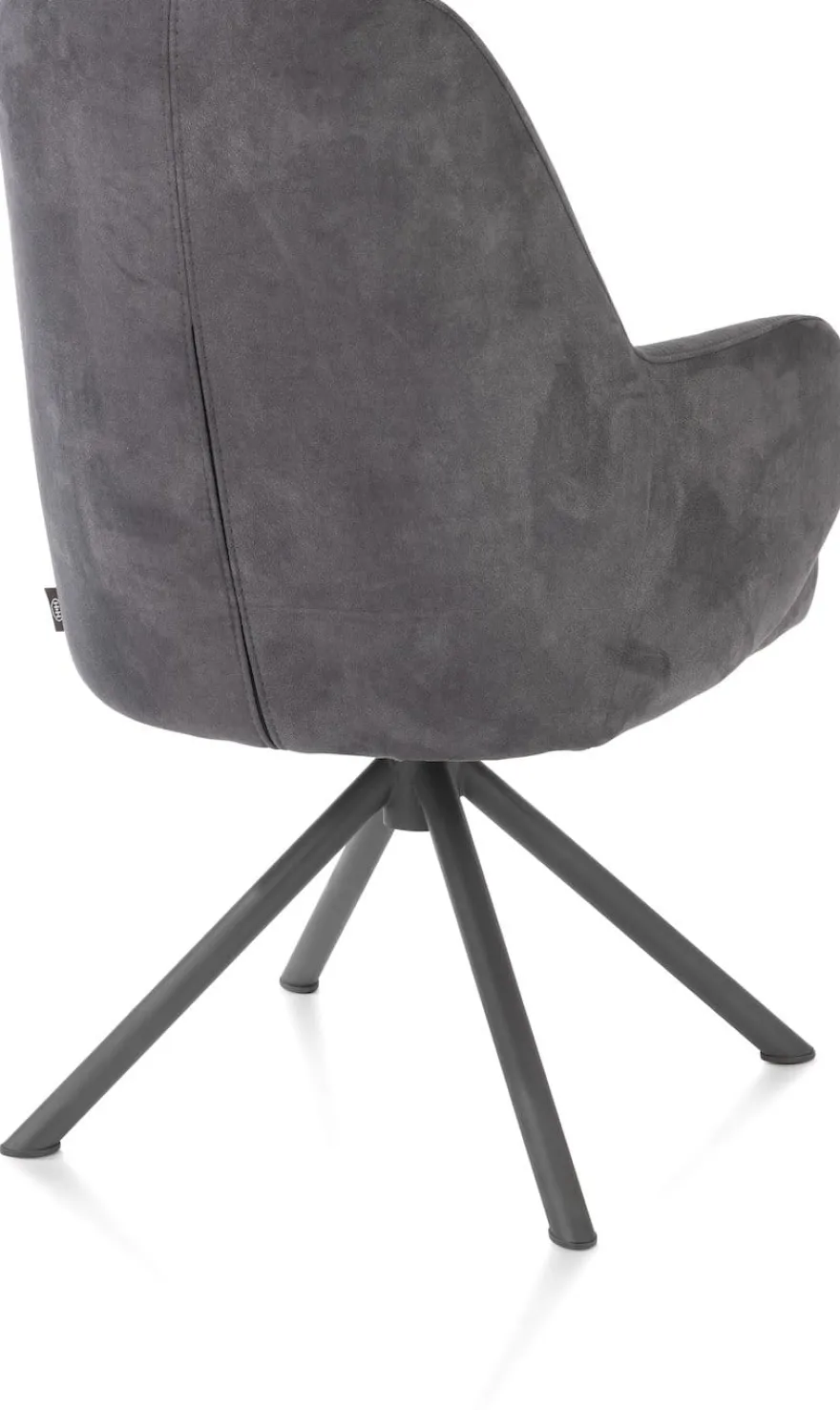 Melle, armstoel grafiet frame met relaxsysteem - draaibaar - stof Calabria - Antraciet