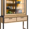 Metalo, buffetkast 140 cm - 2-glasdeuren (+ LED) + 2-laden