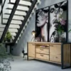Metalo, dressoir 240 cm - 3-deuren + 2-laden + 1-niche (+ LED)