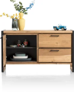 Metalo, dressoir 140 cm - 1-deur + 2-laden
