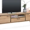 Metalo, lowboard 210 cm - 2-deuren + 1-lade + 1-niche (+ LED)