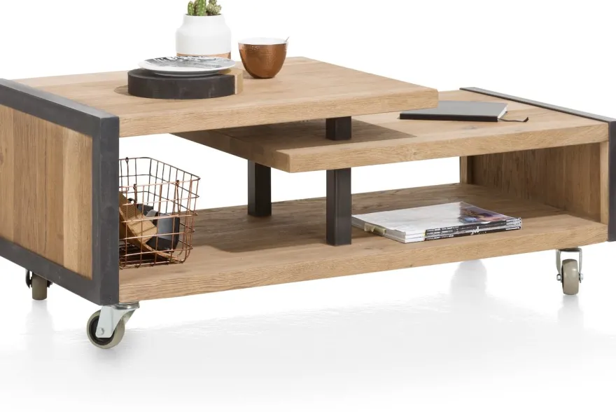 Metalo, salontafel 120 x 60 cm + 1-niche