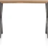 Metalox, bartafel 160 x 90 cm (hoogte: 92 cm) - zonder rand boomschors + X-vorm metalen poot