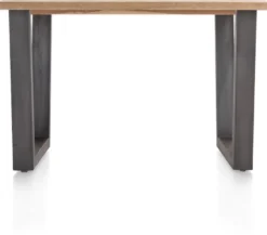 Metalox, bartafel 160 x 90 cm (hoogte: 92 cm) - zonder rand boomschors + V-vorm metalen poot