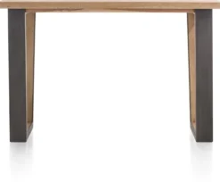 Metalox, bartafel 160 x 90 cm (hoogte: 92 cm) - zonder rand boomschors + V-vorm metalen / houten poot