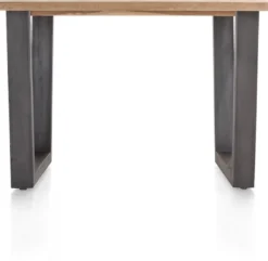 Metalox, bartafel 130 x 90 cm (hoogte: 92 cm) - zonder rand boomschors + V-vorm metalen poot