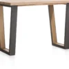 Metalox, bartafel 130 x 90 cm (hoogte: 92 cm) - zonder rand boomschors + V-vorm metalen / houten poot