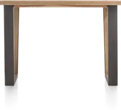 Metalox, bartafel 130 x 90 cm (hoogte: 92 cm) - zonder rand boomschors + V-vorm metalen / houten poot