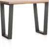 Metalox, bartafel 130 x 90 cm (hoogte: 92 cm) - met rand boomschors + V-vorm metalen poot