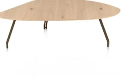 Mogana, Salontafel 120 x 75 cm eiken fineer, poten steelbrown - Basalt