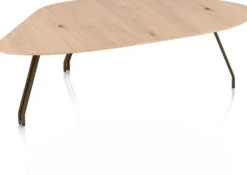 Mogana, Salontafel 120 x 75 cm eiken fineer, poten steelbrown - Basalt