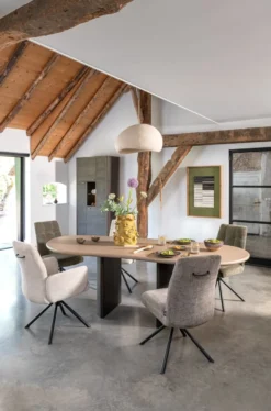 Mogan, Buffetkast 120 cm, 2 glasdeuren incl. LED, 1 deur, 2 laden