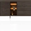 Mogan, Dressoir 230 cm 3 deuren, 3 laden, 3 openvakken incl. LED