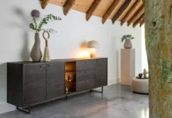 Mogan, Dressoir 190 cm, 1 deur, 3 laden, 3 openvakken incl. LED