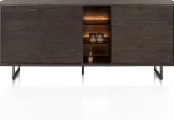 Mogan, Dressoir 190 cm, 1 deur, 3 laden, 3 openvakken incl. LED