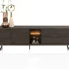 Mogan, Lowboard 220 cm, 2 deuren, 2 laden, 2 openvakken incl. LED