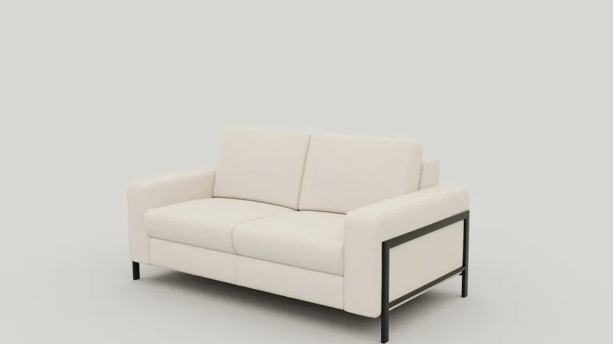Napels, 2-zitsbank - stof Vada - Creme