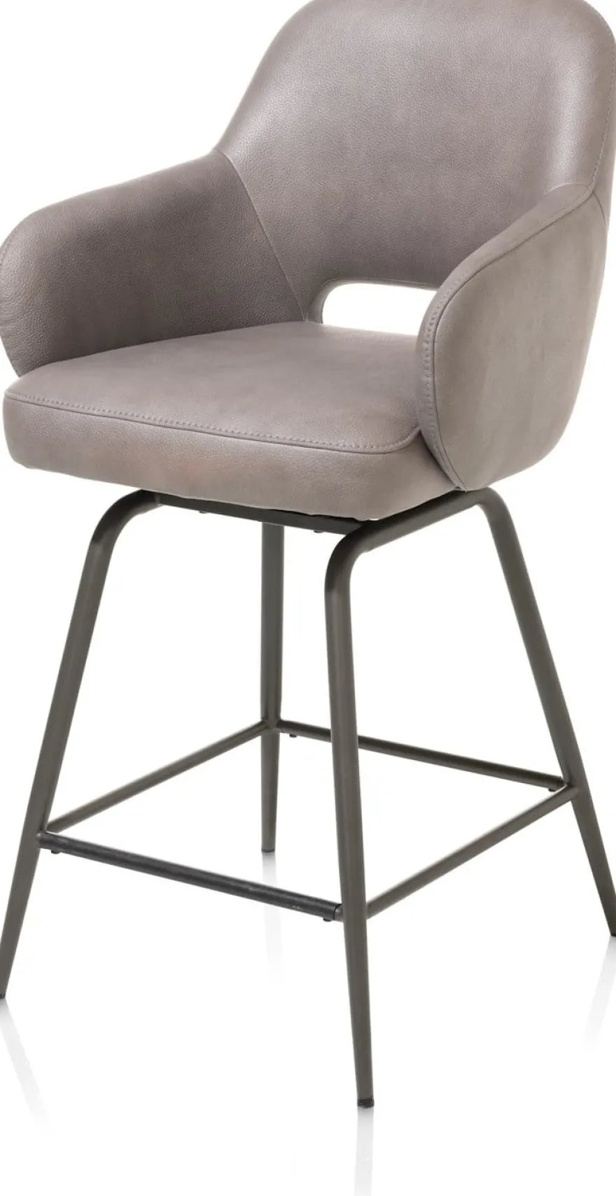 Nikolas, barstoel - draaibaar - graphite (RAL 7022) - stof Pala - lever