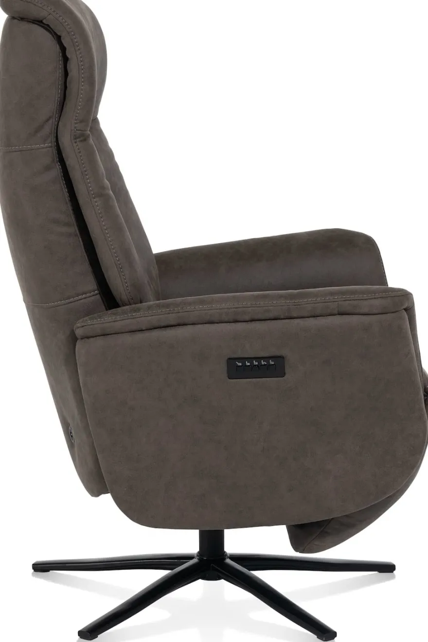 Nocarini, relax-fauteuil - 2-motoren - zwarte poot - verstelbare hoofdsteun + accu