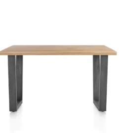 Nyborg, bartafel 150 x 100 cm - rechte zijkant - V-poot geheel metaal (hoogte: 92 cm)