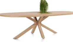 Nyborg, eetkamertafel 240 x 110 cm - Deens ovaal - centrale poot hout