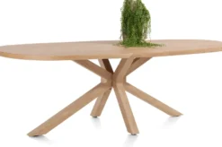 Nyborg, eetkamertafel 210 x 110 cm - Deens ovaal - centrale poot hout