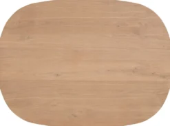 Nyborg, eetkamertafel 180 x 110 cm - Deens ovaal - centrale poot hout