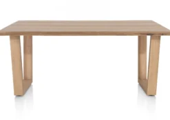 Nyborg, eetkamertafel 200 x 100 cm - rand boomvorm - V-poot hout
