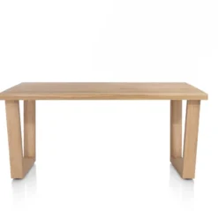 Nyborg, eetkamertafel 150 x 100 cm - rechte zijkant - V-poot hout