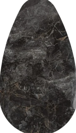 Nyla, Salontafel 2-delig, keramiek antraciet, onderstel steelbrown