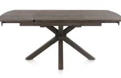 Nyon, uitschuiftafel 140 (+ 50) x 100 cm - Basalt