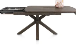 Nyon, uitschuiftafel 140 (+ 50) x 100 cm - Basalt