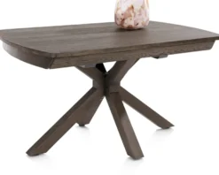 Nyon, uitschuiftafel 140 (+ 50) x 100 cm - Basalt