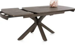 Nyon, uitschuiftafel 140 (+ 50) x 100 cm - Basalt