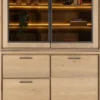 Nystead, buffet 140 cm. - 1-deur + 2-glasdeuren + 2-laden (+ LED)