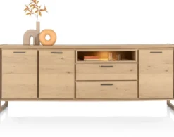 Nystead, dressoir 240 cm. - 3-deuren + 2-laden + 1-niche (+ LED)