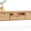 Nystead, lowboard 210 cm. - 2-deuren + 1-lade + 1-niche (+ LED)